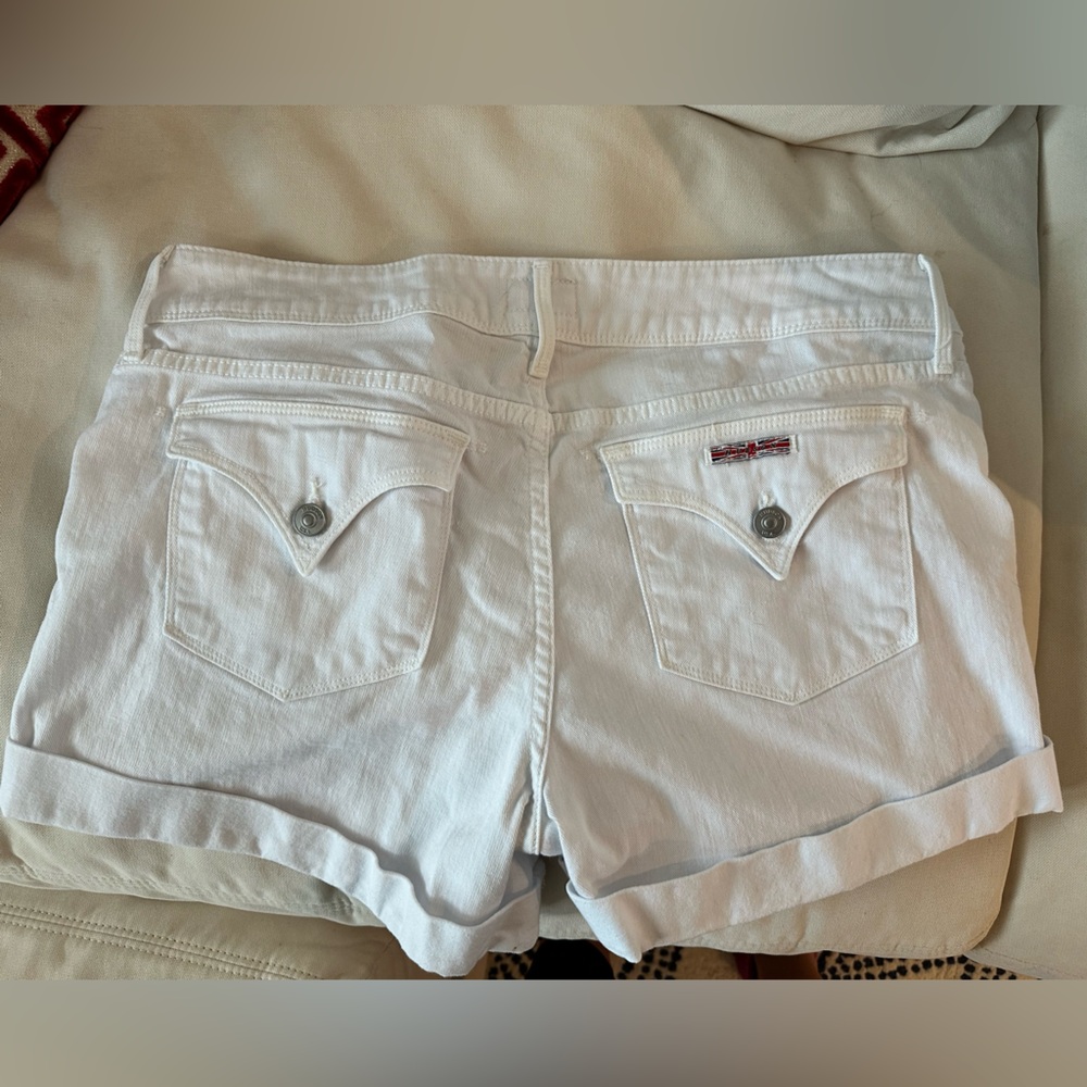 Hudson Croxley White Denim Shorts